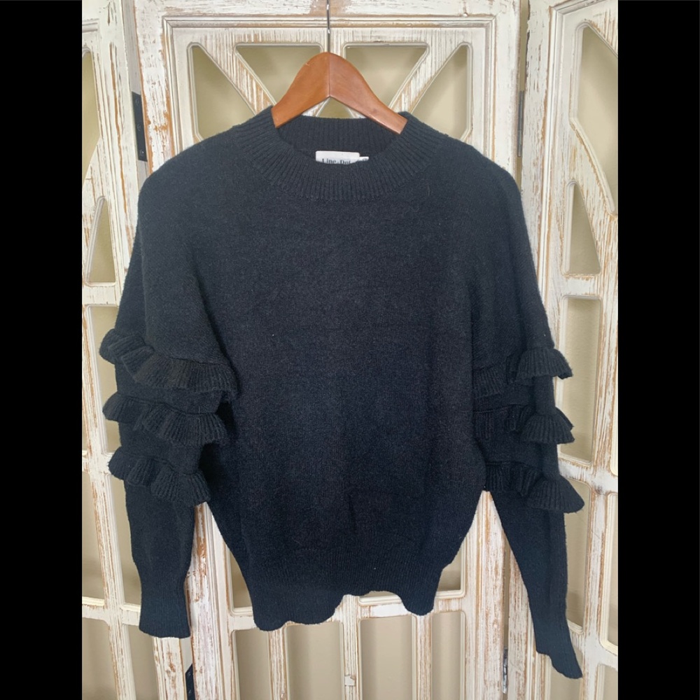 Line & Dot Anthropologie tiered ruffle sweater